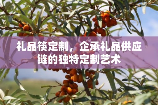 礼品筷定制，企承礼品供应链的独特定制艺术